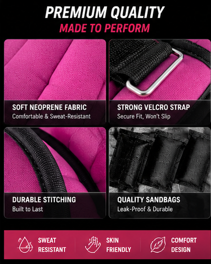WeightWrap™ — Adjustable Ankle & Wrist Weights for Home Training