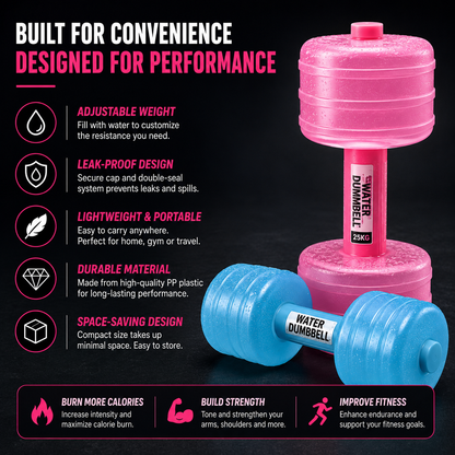 AquaDumbbell™ — Adjustable Water Dumbbell for Home Training