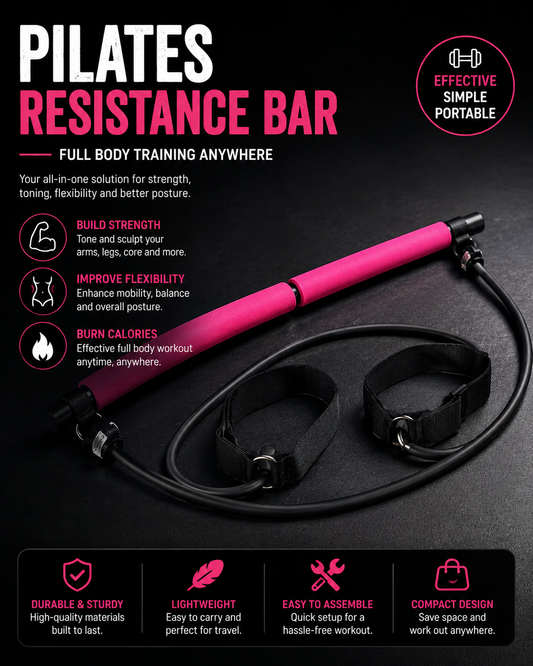 PilatesPro™ — Pilates Ring & Resistance Band Set