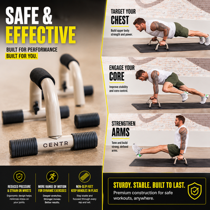 PushBar Ergo™ — Ergonomic Push-Up Bars for Home Workouts