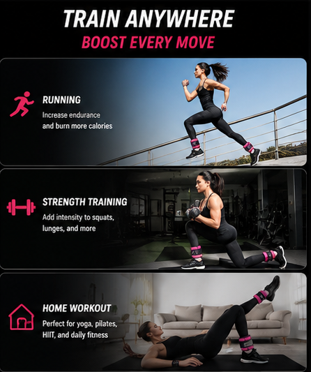 WeightWrap™ — Adjustable Ankle & Wrist Weights for Home Training