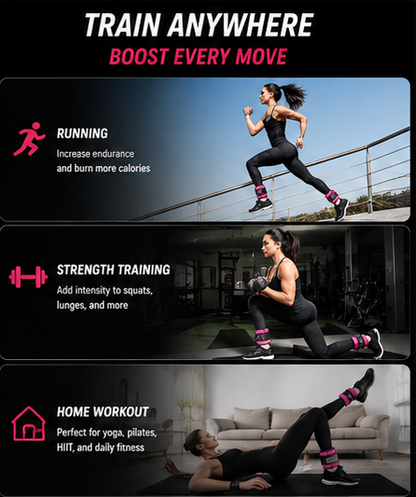 WeightWrap™ — Adjustable Ankle & Wrist Weights for Home Training