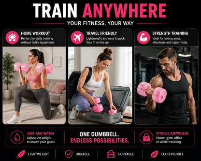 AquaDumbbell™ — Adjustable Water Dumbbell for Home Training