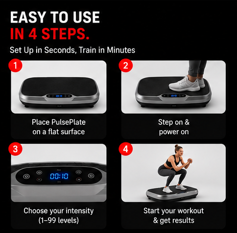 PulsePlate™ — Full Body Vibration Plate for Home Workouts