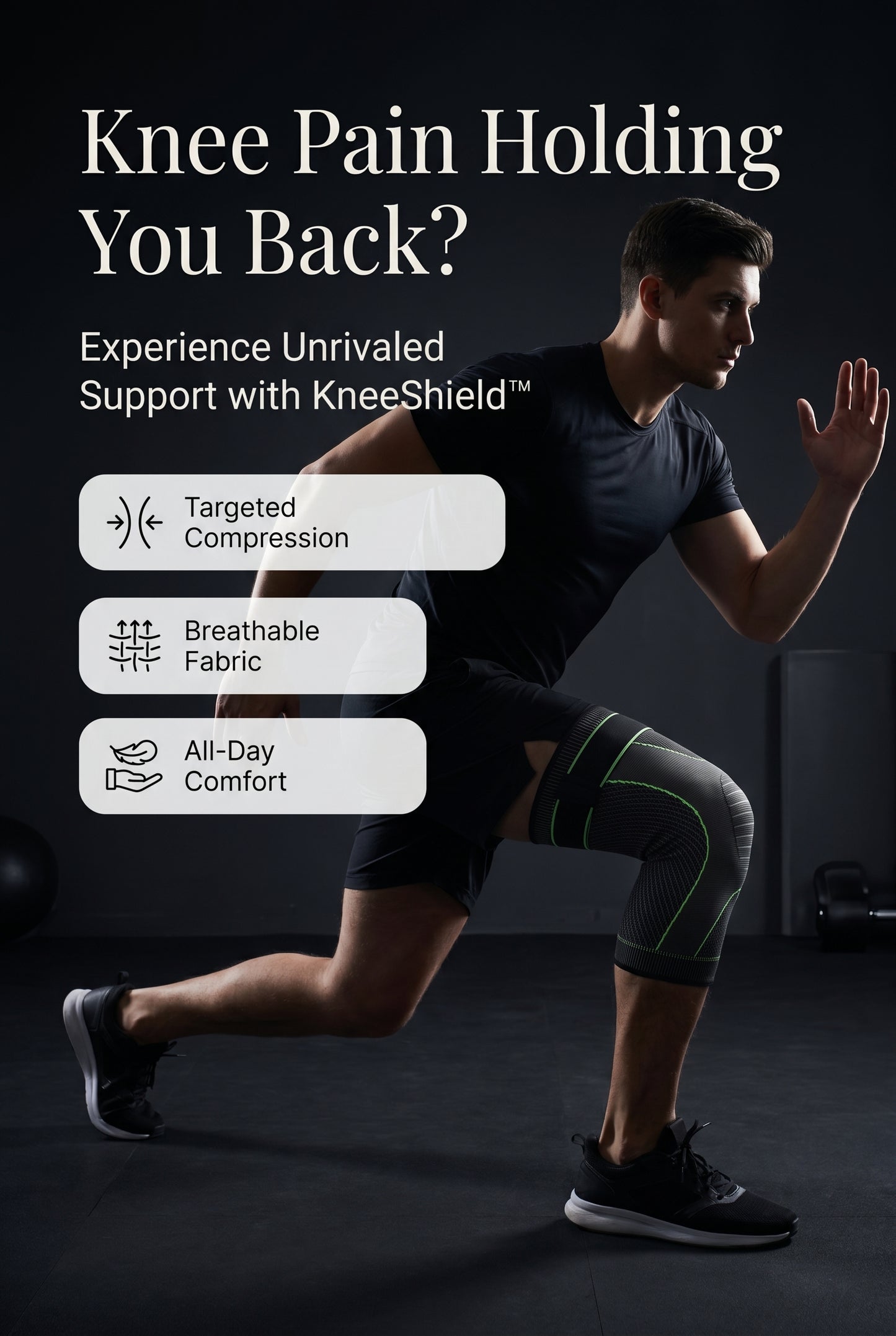 KneeShield™ — Knee Support Brace for Training & Recovery