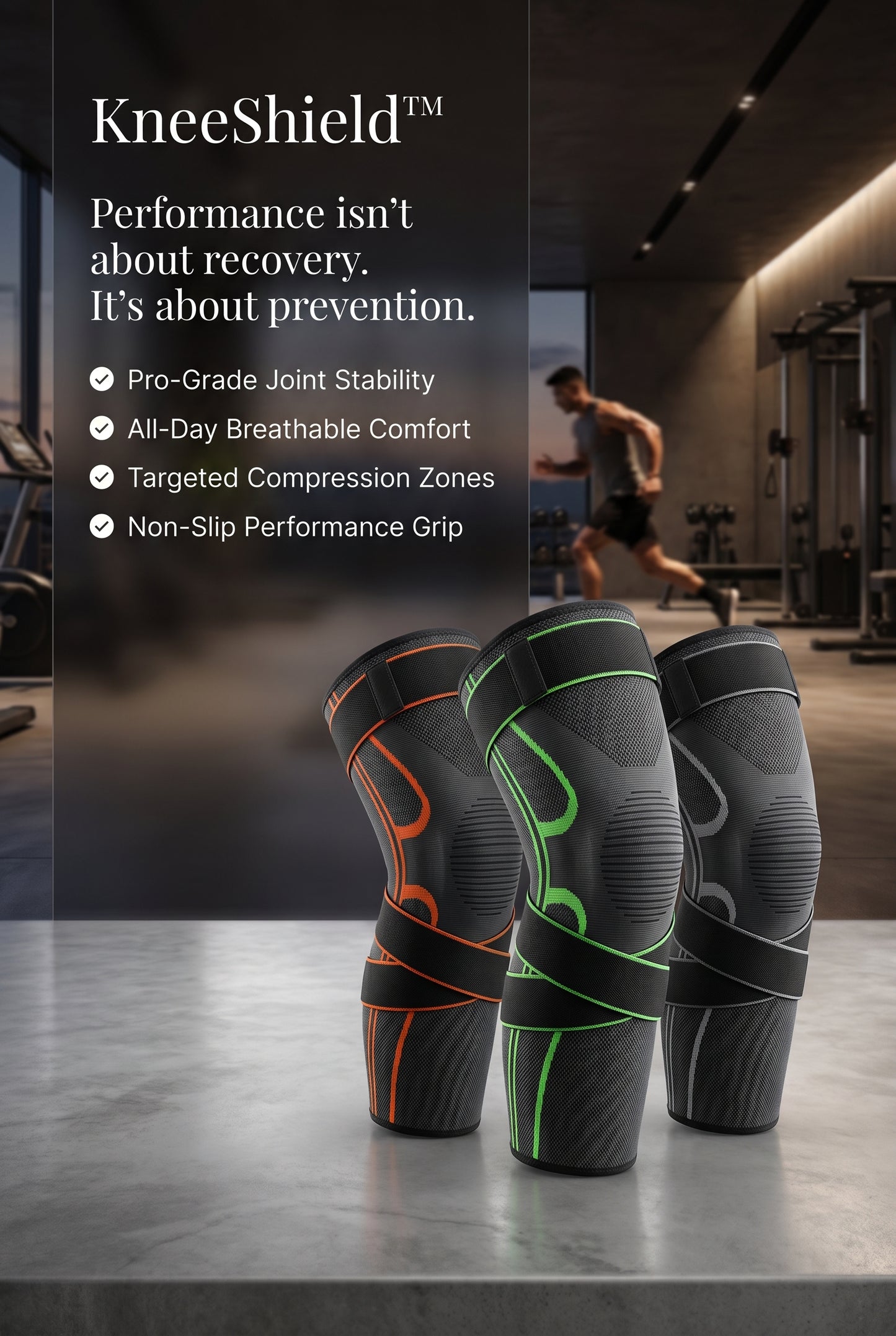 KneeShield™ — Knee Support Brace for Training & Recovery