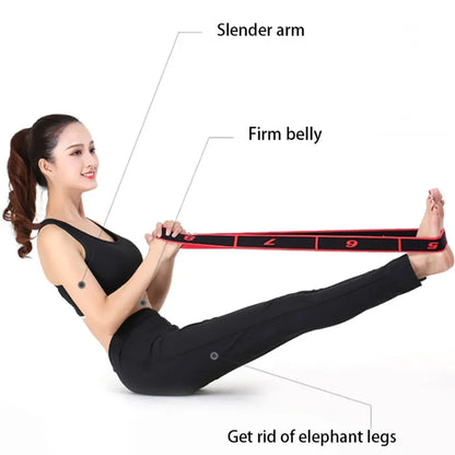 8 10 Section Elastic Yoga Pilates Resistance Band