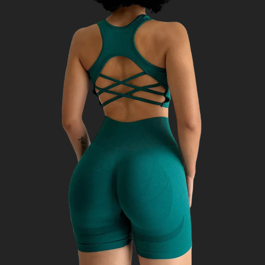 High Waist Shorts Set