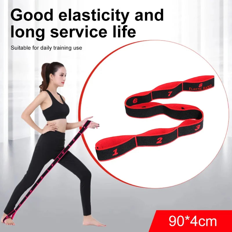 8 10 Section Elastic Yoga Pilates Resistance Band